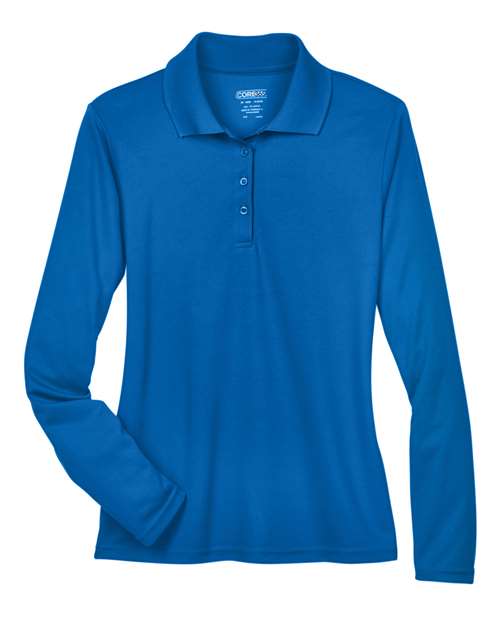 CORE365 78192, Women's Pinnacle Performance Long Sleeve Piqué Polo, True Royal
