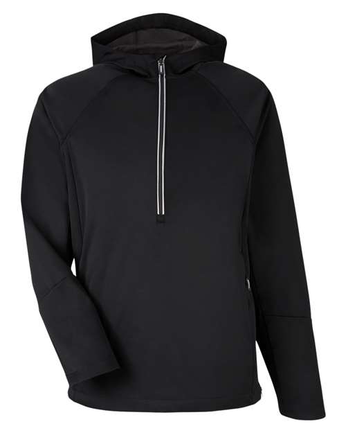 CORE365 CE711, Unisex Techno Lite Pullover Anorak, Black