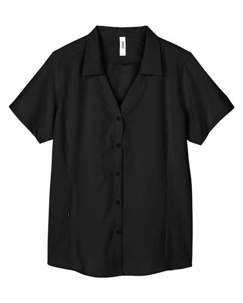 CORE365 CE510W, Women's Ultra Uvp Marina Shirt, Black
