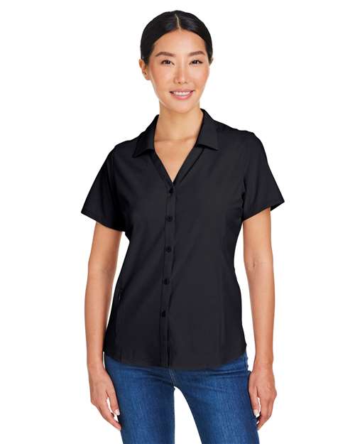 CORE365 CE510W, Women's Ultra Uvp Marina Shirt, Black