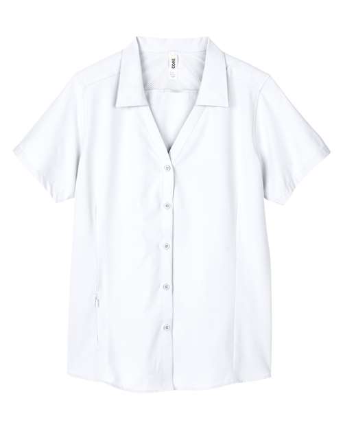 CORE365 CE510W, Women's Ultra Uvp Marina Shirt, White