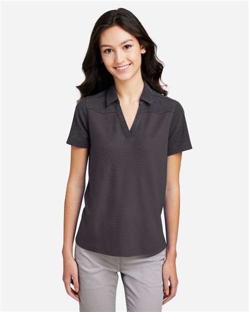 CORE365 CE112CW, Women's Fusion Chromasoft Colorblock Polo, Carbon/ Carbon Heather