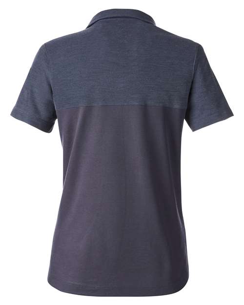 CORE365 CE112CW, Women's Fusion Chromasoft Colorblock Polo, Classic Navy/ Classic Navy Heather