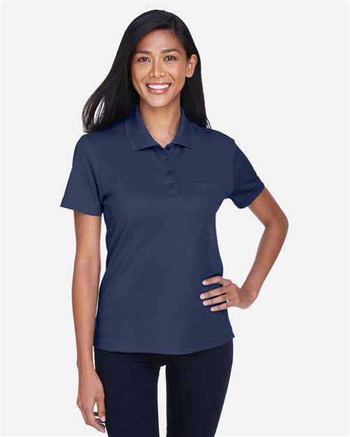 CORE365 78181P, Women's Origin Performance Piqué Polo With Pocket, Classic Navy