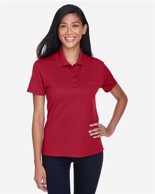 CORE365 78181P, Women's Origin Performance Piqué Polo With Pocket, Classic Red
