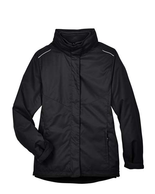 CORE365 78205, Women's 3-in-1 Jacket With Fleece Liner, Black