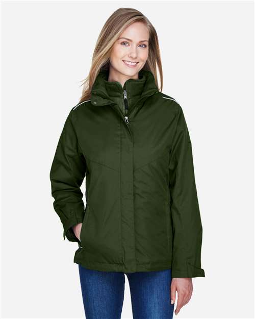 CORE365 78205, Women's 3-in-1 Jacket With Fleece Liner, Forest