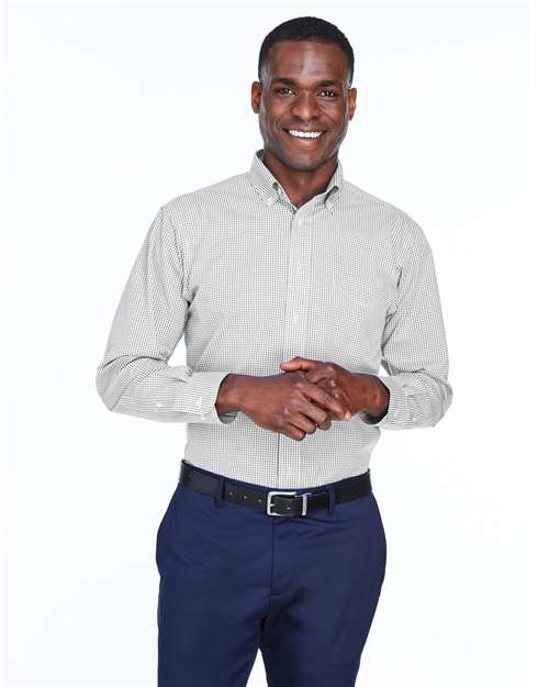 Men's Crown Collection® Gingham Check Woven Dress Shirt - - 13250 Silver 3-3.9 oz 604B2 AB Exclusive Brands Back to School 2025 CA CA New ab Cotton D640 Devon & Jones Dress Shirts Fitness & Wellness Fitness & Wellness Health Professional Fitness & Wellness Health Wellbeing Long Sleeves Mens & Unisex New AB Pockets Polyester S&S Exclusive Brands Stain Resistant Tops Wovens Wovens & Dress Shirts Wrinkle Free