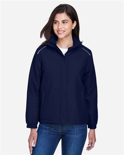 Women's Brisk Insulated Jacket - - 13252 Classic Navy 212A7 78189 AB Exclusive Brands CA New ab CORE365 Full-Zips Hooded Jackets Long Sleeves Media Pocket New AB Outerwear Performance Pockets Polyester - 100% S&S Deep Deals S&S Exclusive Brands Womens Zips