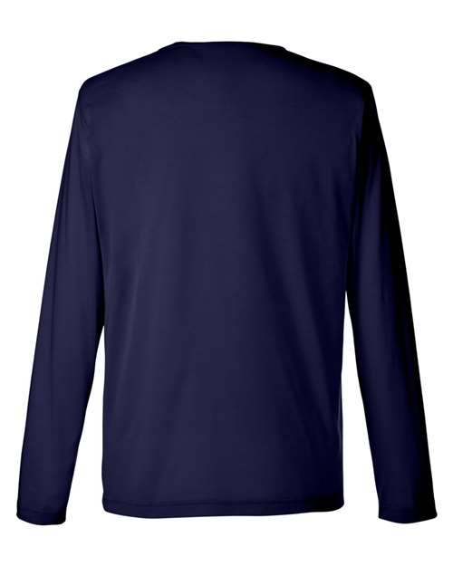 CORE365 CE111L, Unisex Fusion Chromasoft Performance Long Sleeve T-shirt, Classic Navy
