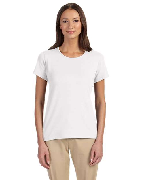 Women's Perfect Fit™ Shell T-Shirt - - 13255 5-5.9 oz 721B2 AB Exclusive Brands CA New ab Cotton Crewneck Devon & Jones DP182W New AB S&S Deep Deals S&S Exclusive Brands Short Sleeves Spandex T-Shirts T-Shirts - Premium Tops Womens