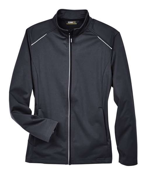 CORE365 CE708W, Women's Techno Lite Three-layer Knit Tech-shell, Black