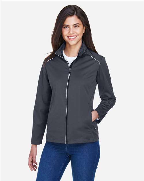 CORE365 CE708W, Women's Techno Lite Three-layer Knit Tech-shell, Carbon