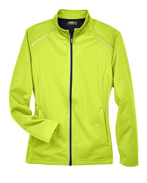 CORE365 CE708W, Women's Techno Lite Three-layer Knit Tech-shell, Safety Yellow