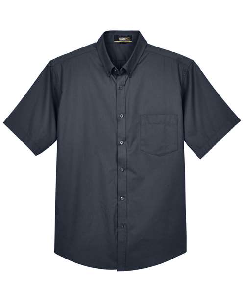 CORE365 88194, Men's Optimum Short Sleeve Twill Dress Shirt, Carbon