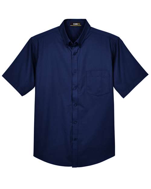 CORE365 88194, Men's Optimum Short Sleeve Twill Dress Shirt, Classic Navy