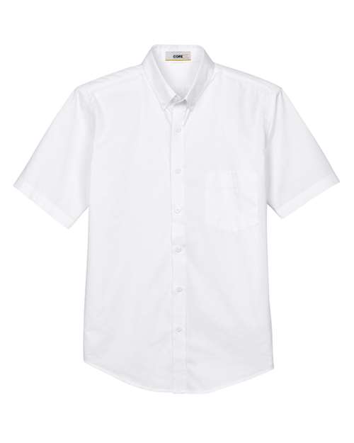 CORE365 88194, Men's Optimum Short Sleeve Twill Dress Shirt, White