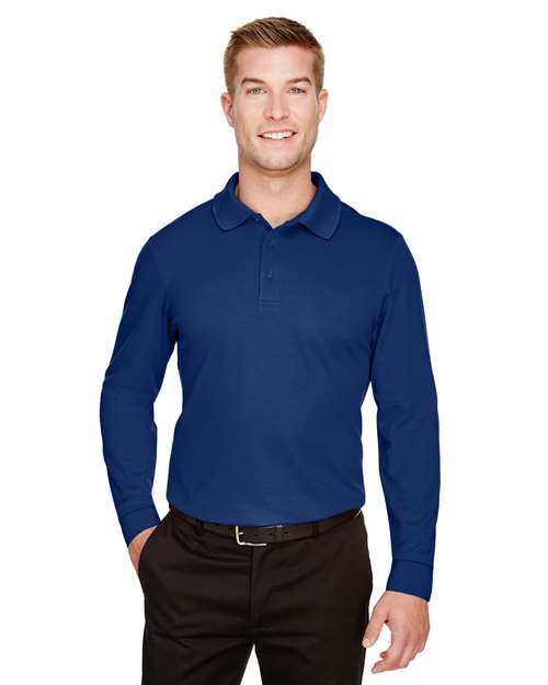 Men's CrownLux Performance® Plaited Long Sleeve Polo - - 13263 True Royal 5-5.9 oz 635B2 AB Exclusive Brands Back to School 2025 CA CA New ab Cotton Devon & Jones DG20L Long Sleeves Mens & Unisex Moisture-Management New AB Performance Pique Polos Polos & Knits Polyester S&S Exclusive Brands Side Seams Sport Shirts Sun/UV Protection Tops