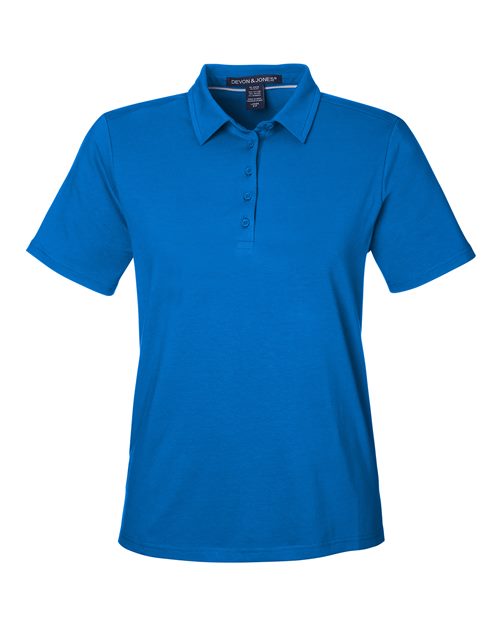 Devon & Jones DG120W, Women's Raleigh Stretch Polo, French Blue