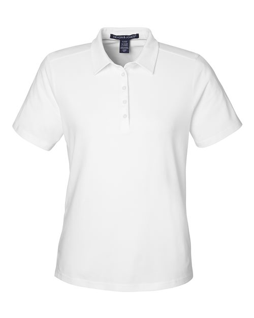Devon & Jones DG120W, Women's Raleigh Stretch Polo, White