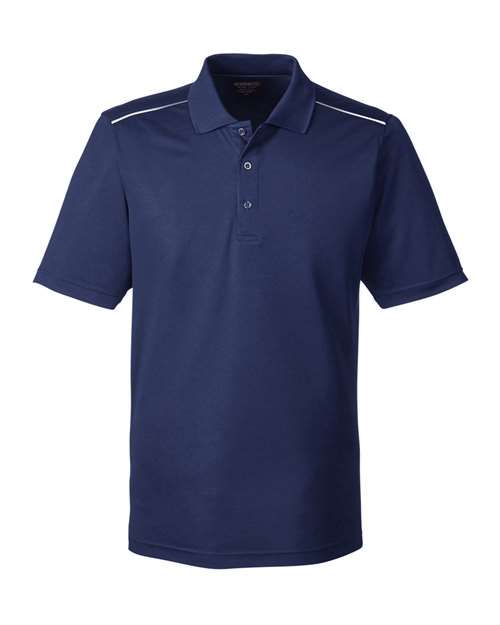 CORE365 88181R, Men's Radiant Performance Piqué Polo With Reflective Piping, Classic Navy