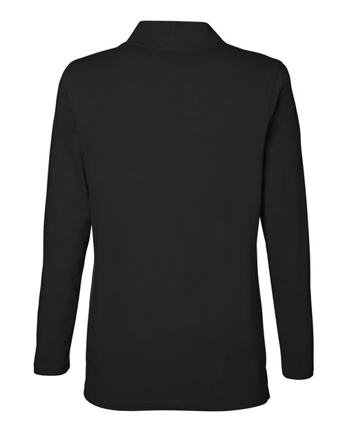 Devon & Jones DP121W, Women's Raleigh Shawl Collar Knit Top, Black
