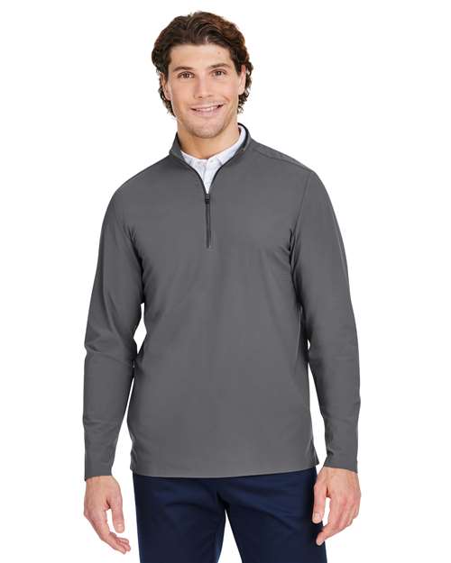Men's CrownLux Performance® Windsor Welded Quarter-Zip Pullover - - 13276 Graphite 5-5.9 oz 650B2 AB Exclusive Brands CA New ab Devon & Jones DG410 Long Sleeves Mens & Unisex Moisture-Management New AB Nylon Performance Polos & Knits Pullovers Quarter-Zips S&S Exclusive Brands Spandex Sun/UV Protection Tops Zips