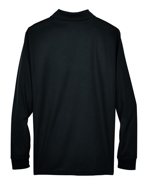 CORE365 88192T, Men's Tall Pinnacle Performance Long Sleeve Piqué Polo, Black