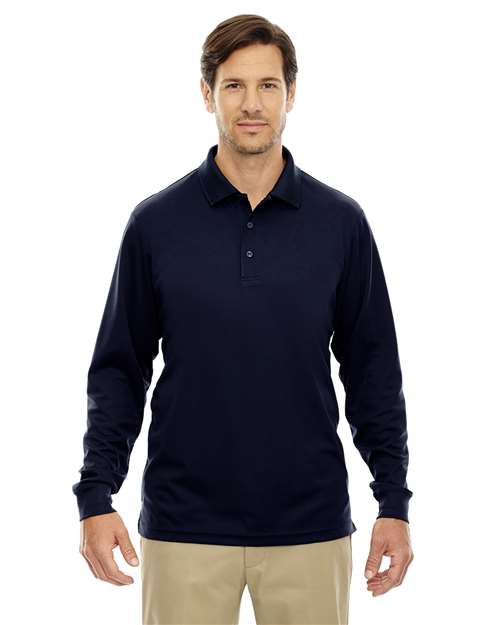 Men's Tall Pinnacle Performance Long Sleeve Piqué Polo - - 13277 Classic Navy 239A7 4-4.9 oz 88192T AB Exclusive Brands Antimicrobial Back to School 2025 CA CA New ab CORE365 Long Sleeves Mens & Unisex Moisture-Management New AB Performance Pique Polos Polos & Knits Polyester - 100% S&S Exclusive Brands Side Seams Spiritwear Sport Shirts Sun/UV Protection Talls Tops