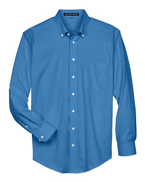 Devon & Jones D630, Men's Crown Collection Oxford Woven Dress Shirt, French Blue