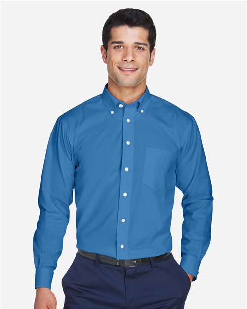 Devon & Jones D630, Men's Crown Collection Oxford Woven Dress Shirt, French Blue