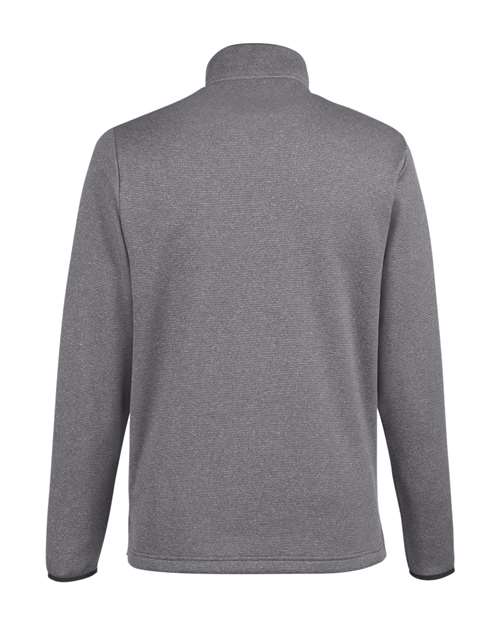 CORE365 CE73, Men's Venture Heathered Stripe Quarter-zip Pullover, Black/ White