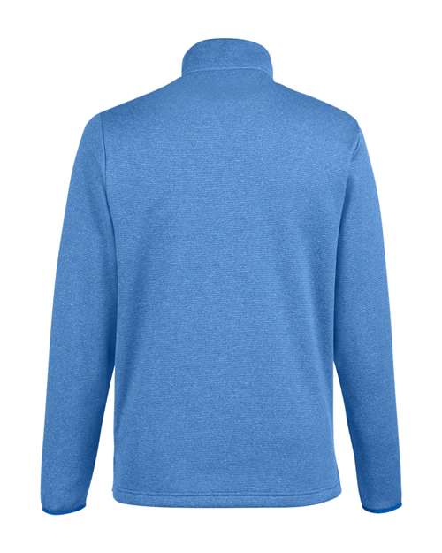 CORE365 CE73, Men's Venture Heathered Stripe Quarter-zip Pullover, True Royal/ White