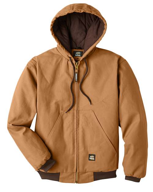 Berne Apparel HJ51, Men's Berne Heritage Hooded Jacket, Brown Duck