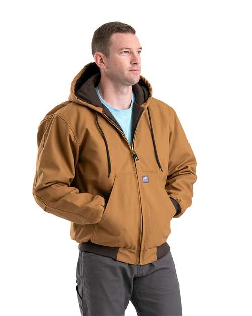 Men's Berne Heritage Hooded Jacket - - 13287 Brown Duck 10-10.9 oz 759A4 AB Retail Exclusive Brands Berne Apparel CA New ab Full-Zips HJ51 Hooded Jackets Mens & Unisex New AB Outerwear Socially Conscious Manufacturing Sustainable Styles Top Picks for Workwear Workwear Zips