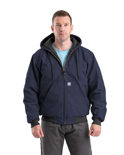 Men's Berne Heritage Hooded Jacket - - 13287 Navy 10-10.9 oz 759A4 AB Retail Exclusive Brands Berne Apparel CA New ab Full-Zips HJ51 Hooded Jackets Mens & Unisex New AB Outerwear Socially Conscious Manufacturing Sustainable Styles Top Picks for Workwear Workwear Zips