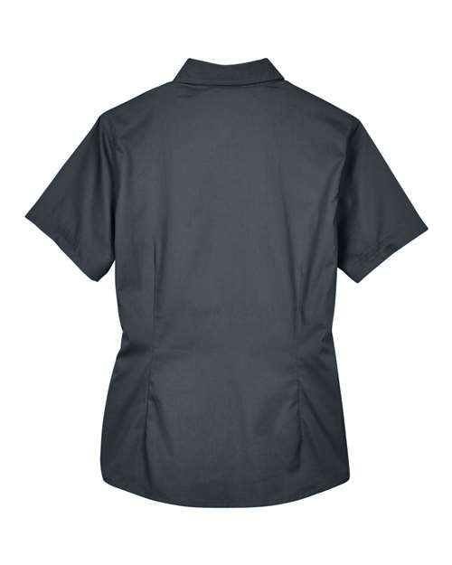 CORE365 78194, Women's Optimum Short Sleeve Twill Shirt, Carbon