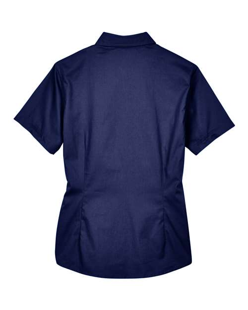 CORE365 78194, Women's Optimum Short Sleeve Twill Shirt, Classic Navy