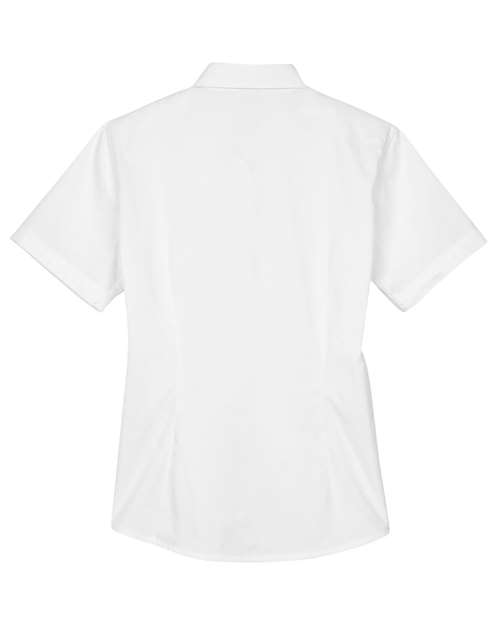 CORE365 78194, Women's Optimum Short Sleeve Twill Shirt, White