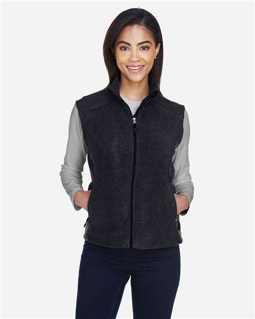 CORE365 78191, Women's Journey Fleece Vest, Heather Charcoal