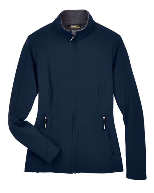 CORE365 78184, Women's Cruise Two-layer Fleece Bonded Soft Shell Jacket, Classic Navy