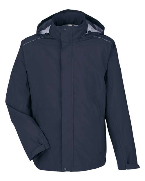 CORE365 CE712, Men's Barrier Packable Waterproof Rain Jacket, Classic Navy