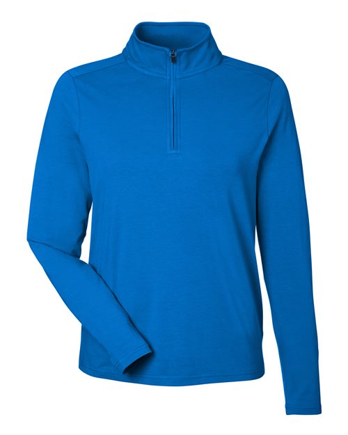 Devon & Jones DG425W, Women's Raleigh Stretch Quarter-zip Pullover, French Blue