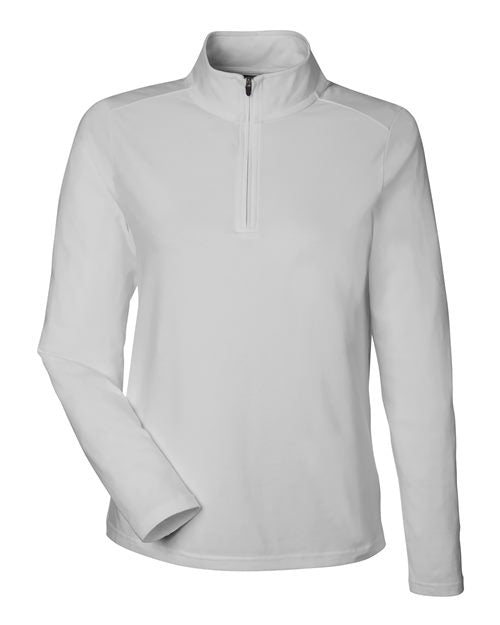 Devon & Jones DG425W, Women's Raleigh Stretch Quarter-zip Pullover, Grey