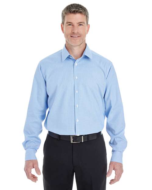 Devon & Jones DG532, Men's Crown Collection Royal Dobby Dress Shirt, French Blue