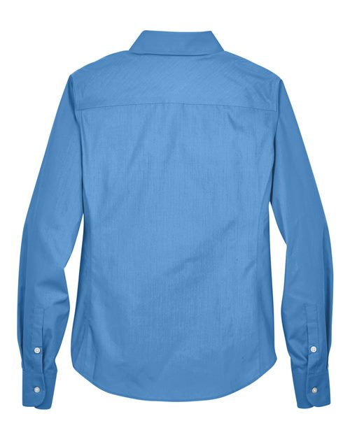 Devon & Jones D620W, Women's Crown Collection Broadcloth Woven Dress Shirt, French Blue
