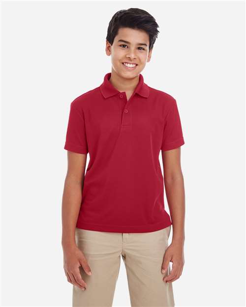 CORE365 88181Y, Youth Origin Performance Piqué Polo, Classic Red