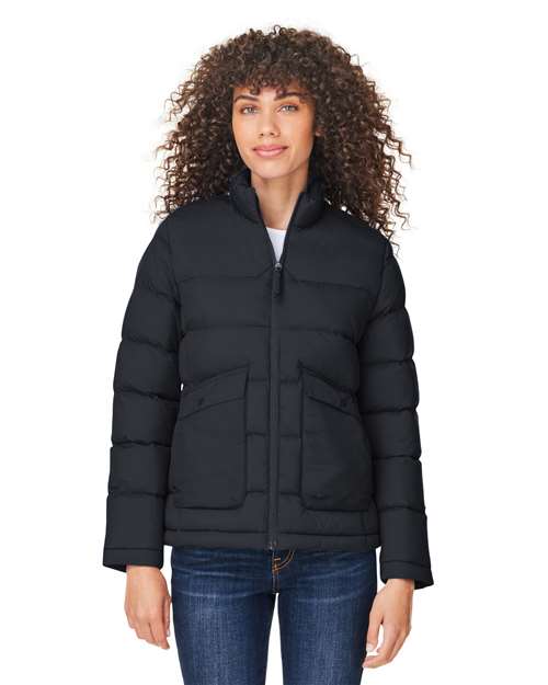 Women's Inspire Puffer Jacket - - 13322 Black 313A7 AB Exclusive Brands CA New ab CE720W CORE365 Full-Zips Jackets Long Sleeves New New AB Nylon Outerwear Pockets Puffers S&S Exclusive Brands Water Resistant Womens Zips