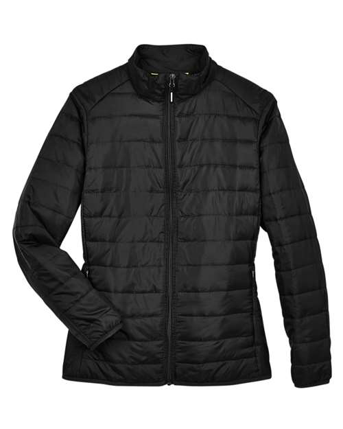 CORE365 CE700W, Women's Prevail Packable Puffer Jacket, Black