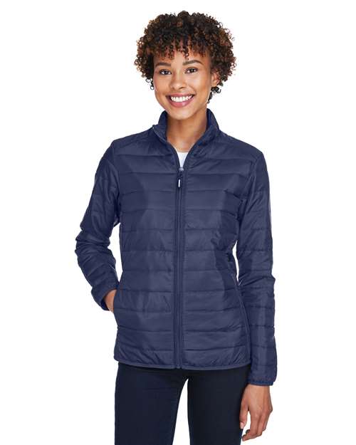 Women's Prevail Packable Puffer Jacket - - 13329 Classic Navy 296A7 AB Exclusive Brands CA New ab CE700W CORE365 Explore Resort & Gift Explore Resort & Gift Staff Uniforms Explore Resort & Gifting Activities & Service Full-Zips Jackets Long Sleeves New AB Outerwear Packables Performance Pockets Polyester - 100% Puffers S&S Exclusive Brands Water Resistant Womens Zips